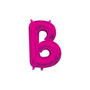 13in Air-Filled Bright Pink Letter Balloon (B)